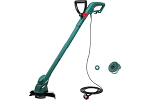 POSENPRO 350W Grass Trimmer Corded 23cm AC Electric String Trimmer Lawn Trimmer Garden Strimmer Grass Cutter Machine Line Trimmer for Brake Disassembly Garden Tools