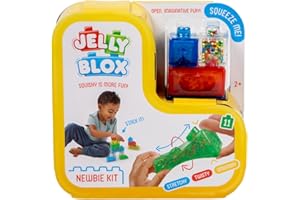 JELLY BLOX - Newbie Kit - 11 Blocs de Construction Tactiles - Jeu de Construction pour Enfants dès 2 Ans - Expérience Sensorielle avec Blocs Extensibles, Souples et Flexibles - Motricité Fine