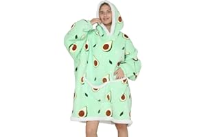 EYITUPC Extra lange tragbare Decke Hoodie Erwachsene, übergroße Hoodie Decke Sweatshirt für Frauen Männer