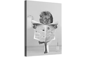 EPOKNQ Images sur toile de bœuf des Highlands, drôle, noir et blanc, motif de vache des Highlands, pour chambre à coucher, salon, décoration moderne, sans cadre, 40 x 60 cm