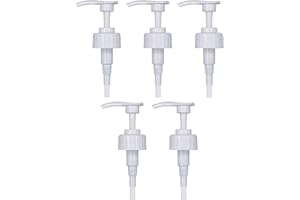 IBEX MART Lot de 5 distributeurs à pompe pour ketchup - Blanc - 38 mm - Pour récipient de 5 litres