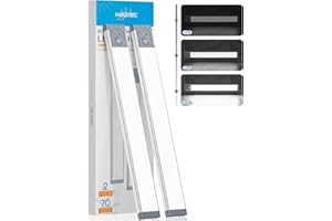 HIBOITEC Led Cuisine Sous Meuble, 2500mAh Reglette Led Rechargeable USB, Dimmable Lampe Detecteur de Mouvement pour Cuisine, Placard, Comptoir, Placard, Armoires, Escalier - Lumière Blanche Froide, 32,5 cm