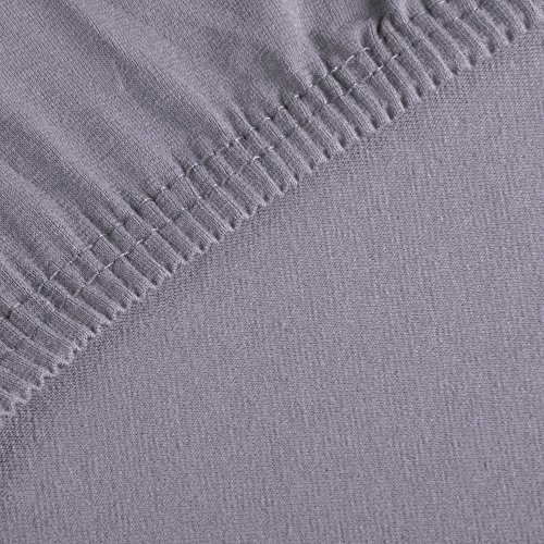 Spannbettlaken Mako-Baumwolle für Topper Matratzenauflage | viele Farben, viele Größen | 180 x 200 – 200 x 220 cm | Bettlaken mit Rundumgummi und Elastan | CelinaTex Casca 0004181 dunkel-grau - 3