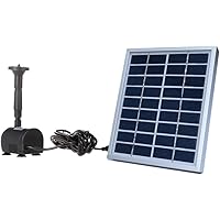 Decdeal 9V 2W Solar Teichpumpe Bürstenlose Solar-Brunnen Wasserpumpe mit Solarpanel