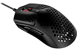 HyperX Pulsefire Haste – Ratón alámbrico para juegos – Ultraligero, 59 g, carcasa con patrón de panal de abejas, diseño hexag