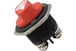 Bamyli Battery Disconnect Switch Isolator 12V-32V 200A ON-OFF-OUT Battery Master Cut Shut Off Isolator Switch for Marine Boat RV ATV Car Utv Vehicle (200A)