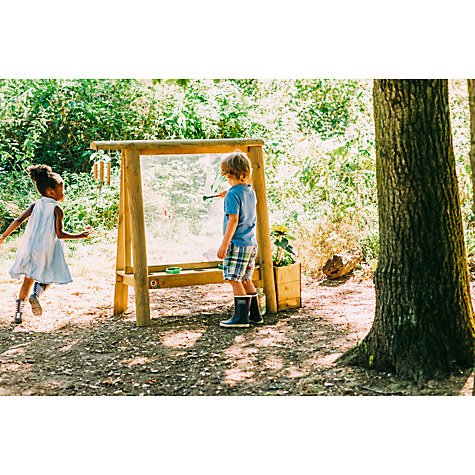 Discovery Create and Paint Outdoor Easel (3+ Years) With Paint Storage Holes, Built-In Planter And Bamboo Wind Chime in FCS Approved Wood