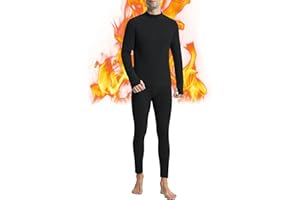 Runhit Thermal Underwear Mens Fleece Lined Long Johns for Men Thermals Top and Bottoms Set Long Sleeve Base Layer Cold Weather Gear