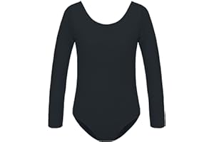 HIPPOSEUS Maillot de Ballet Danza para Niña Mangas Larga Ballet Body Leotardos Danza Clásico Gimnasia Ritmica, AM0019