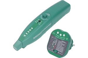 Spacnana Automatisk Brytarsökare Lokaliserar Säkringar och Brytare, Eluttag Luftströmbrytare Socket Tester för Kontor, Hem, F