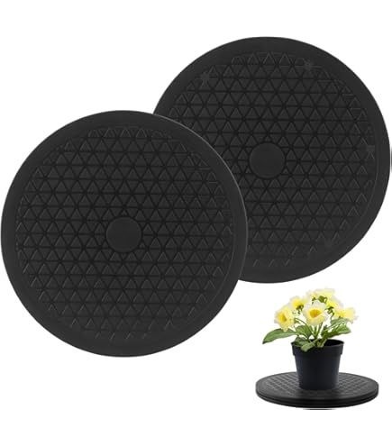 Soportes Giratorios Lazy Susan – Pack De 2, Diámetro 30 Cm, Carga 25 Kg, Superficie Antideslizante, Ideal Para TV O Plantas