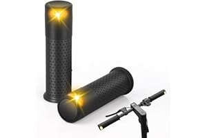 FXINRUIA E Scooter Blinker mit Griff, Roller Blinklicht Roller Griff Licht Warnlicht Doppelblitzlicht Rücklicht mit Xiaomi M365/Pro2/1S Ninebot ES1 ES2 ES4 G30 Soft Handlebar Grips, Scooter Zubehör