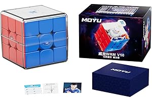 Moyu WRM V10 3x3 SpeedCube Magic Cube WEILONG 3x3x3 Stickerless Cube Turns Quicker than Original for kids Gift & Adult & Children(Magnetic Version)