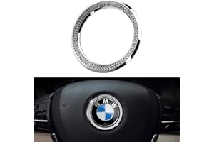 ‎VDARK VDARK für BMW Zubehör Teile Lenkrad Logo Caps Abdeckungen Abziehbilder Bling Innen Emblem Aufkleber Visiere Dekorationen für BMW 1er 3er Reihe 5 Serie 6 7 X3 X5 X6 Damen Herren Kristall Silber