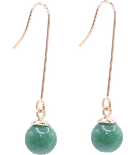 Orecchini Farfalla Ricamati LOKILOKI – Goccia Verde Con Pietre Naturali – Gioielli Artistici Fatti A Mano – 7 Cm - 3