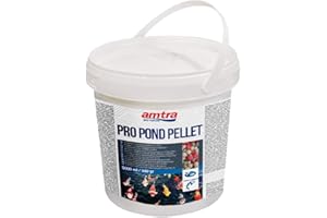 Amtra Pro Pond Pellet - Koi Carp, Goldfish, Acuario De Agua Dulce Y Alimentos Para Estanques, Pellets Flotantes, 4-5 Mm De Diámetro, 5Lt