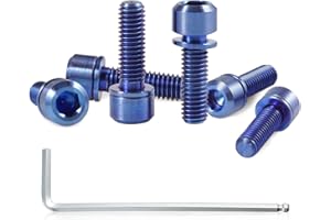 SPEEDWOX Set di 6 Viti per Asta da Bicicletta con rondelle in Lega di Titanio per Mountain Bike e Bici da Strada