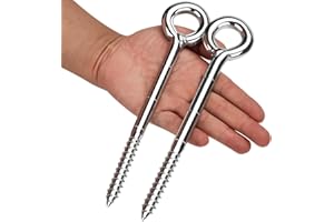 YHKJYH Viti ad Anello M12*230 Vite ad Occhiello a Vite Zincato Bullone Oculare Grande Chiuso per Ponteggio Appendere Fissaggi Applicazioni Resistenti 2Pcs (2Pcs, M12*230)