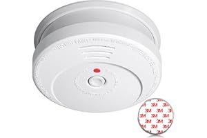 Andyssey Détecteur de Fumée Pile 10 Ans, Photoélectrique Alarme Incendie remplaçable Batterie, Conforme à la Norme européenne EN14604, Lot de 1