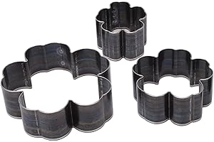 AUSLA Cortador de Cuero de 3 Uds, Herramienta de Perforación en Forma de Flor, Troqueles de Perforación de Cuero, Herramientas de Corte de Cuero DIY Duraderas