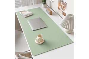 MOZZEILEE Alfombrilla de escritorio, protección para mesa de piel PU, antideslizante, para oficina, computadora, escritorio, impermeable, gran alfombrilla para ratón de juegos, para trabajo, casa, escuela