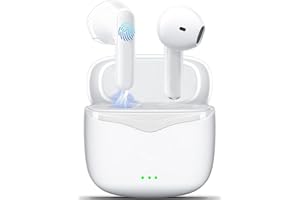 KOMUSII Cuffie Bluetooth,Auricolari Bluetooth con Stereo HiFi,Auricolari impermeabili IP8,Cancellazione Rumore,Connessione Automatica,Cuffie Senza fili in Ear con Mic ENC,Cuffiette Wireless Per iOS/Android