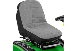 DAZZLEEX Lawn Mower Seat Cover, Universal Durable Larger Seat Cover, Ride On Lawn Mower Cover Lawn Tractor Farm Waterproof(Gray)