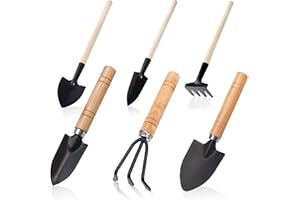 YIZHIXIANGQ 6 PCS Outils de Jardinage,Outils de Jardin,Mini Outils de Jardinage,Convient pour Ameublir Le Sol Et Transplanter de Petites Plantes en Pot, Un Cadeau pour Les Amateurs de Jardinage