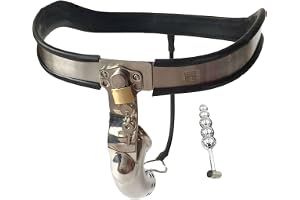 ZJPOJPH BDSM rostfritt stål kyskhetsbä for män Bondage penisbur Cock Cage kyskhetsbyxor BDSM sexleksaker for män(90cm/100cm)