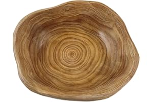 MerwDeeyt Wooden Fruit Bowl, Creative Root Carving Bowl, Decorative Natural Wooden Tray, Durable and Stylish Serving Bowl, Handmade Decorative Trays for Jewellery Displaying (30-34cm)