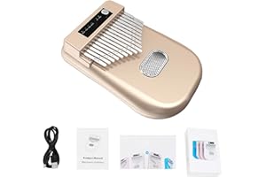 YWNYT Kalimba Electrónica 17 teclas, piano de pulgar Kalimba con altavoz Bluetooth incorporado, 4 en 1 Kalimba/Piano/Guitarra/Eguitar Instrumentos musicales para amantes de la música