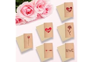 AMBOLIO Kartka z życzeniami, kartka z życzeniami, 6 sztuk, kartka z życzeniami, kartki urodzinowe, kartki ślubne, kartki na Dzień Matki, na Walentynki, rocznicę, różne uroczystości