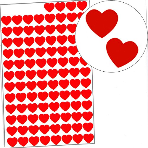 German Trendseller® - 100 x Rote Herzen Sticker┃ - Herzen - ┃ Hochzeit ┃ Kartengestaltung