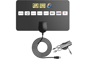 SZKALAK Antenne TV Intérieure HD pour TNT – Installation Facile, Réception Numérique Ultra-Stable pour Chaînes Locales & Nationales, Compatible Smart TV & Téléviseurs HD, Design Compact et Technologie Avancée