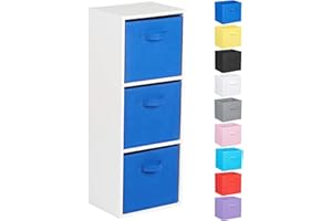 Hartleys 3 Tier White Cube Unit - Choice of Storage Boxes
