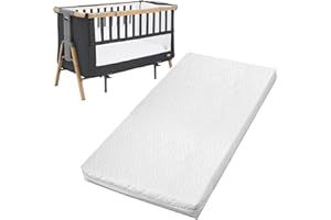Pinkfairy® Baby Toddler Crib Foam Mattress - Compatible with SnuzPod 4 Tutti Bambini Cot Mattress - Breathable Cozy Ultra Soft Anti-Allergic (80.5 x 51 x 4cm)