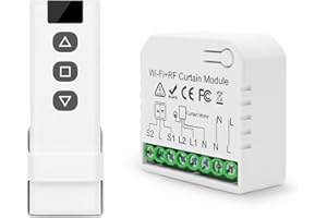 Tedeligo Interruttore Tapparelle 2.4G WiFi Interruttore Wireless Mobile, RF 433 Modulo Di Controllo Timer Per Tende Tapparelle Elettriche Compatibile Con Alexa Google Home Controllo App Tuya