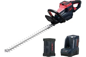 JonesHouseDeco Tagliasiepi a batteria 84V agli ioni di litio, lunghezza lama 61 cm, diametro di taglio 19 mm, manico girevole, 1 batteria da 2,5 Ah e 1 caricatore inclusi