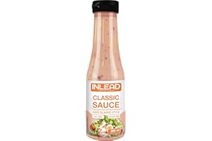 INLEAD - Classic Sauce - Light | Perfekt Zur Diät | ohne Fett & ohne Zuckerzusatz | wenig Karlorien | Ideal zum Grillen & als Salat-Dressings | Zero Sauce - 350ml (1000 Islands Style)