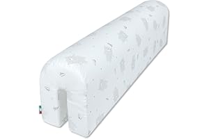 Babysanity Paracolpi Lettino Neonato Cuscino Riduttore Lettino Protezione Letto (70 Cm, Orsetto Bianco)