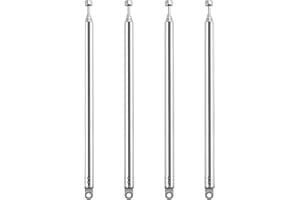 VooGenzek 4 Pezzi 74cm 7-Sezione Antenna Radio FM Telescopica Portatile, Sostituzione per TV Ricezione Stereo DAB AM