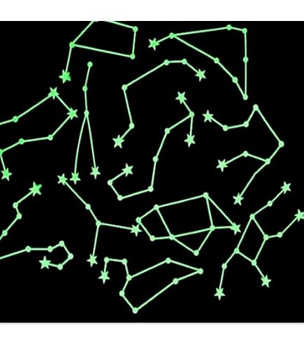 12-Piece Zodiac Constellation Wall Decals – Removable Vinyl Stars & Signs For Nursery, Kids Room, Celestial Theme Decor