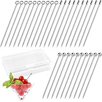 Set 4 Mescolatori Cocktail In Acciaio Inox - 19cm, 4 Colori, Per Bevande, Caffè E Bar, Paletta Rettangolare - Foto 3