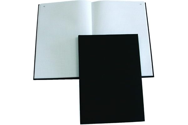 Elve Registre toile foliote 1 a 200 Format 32x24 cm, 200 pages quadrille 5/5 Noir
