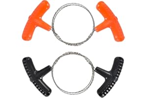 HOMIRTY Homerty Stainless Steel Wire Saw with Handle - 70cm Serrated Cutting Cable for Outdoor, Wood, Bushcraft and Camping Survival