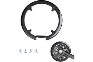 Floatdream Cubre Plato Bicicleta, Cubrecadena Plástico Bicicleta, Disco Cubrecadena 8 Agujeros, para 42 44 Dientes Bicicleta Mountain Bike (Negro)
