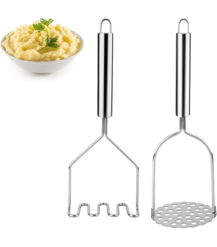 Schiacciapatate In Acciaio Inox NOBILE | 27cm Larghezza | Manico Ergonomico | Multifunzione - Foto 6