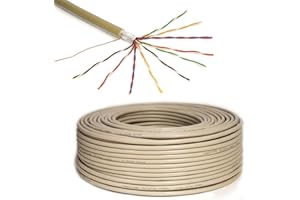 Premium X 25m Cable Telefónico 4 Conductores 10x2x0,6mm J-Y(ST) Y - Cable de Instalación, Línea Telefónica, Cable de Telecomunicación, Blindaje de Aluminio, Diseño CCA, para Interior/Exterior