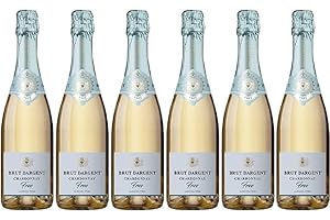 Brut Dargent Free Chardonnay - Vin Blanc Pétillant Sans Alcool - Blanc - Origine : France (6 X 0.75 L)
