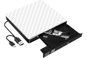 AQUOTA External DVD Drive for Laptop USB 3.0 CD/DVD +/-RW Drive Portable CD DVD Player Burner Reader Writer,CD ROM Drive Compatible with Macbook Desktop PC Linux Mac OS Pro Windows 11/10